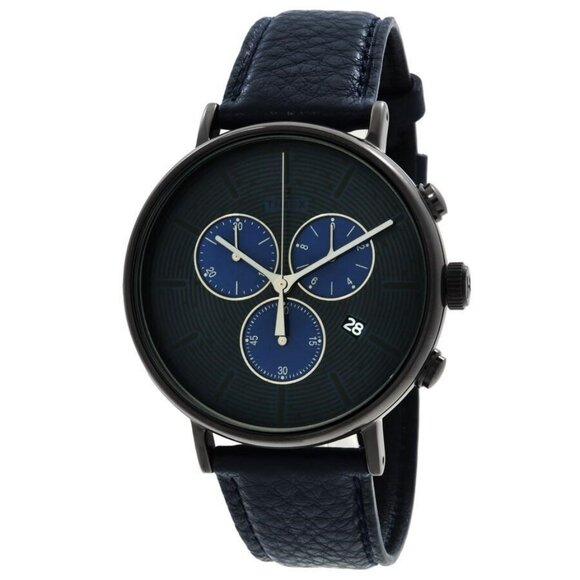 NWT Authentic Timex Fairfield Chronograph Quartz Navy Dial Men's Watch - Picture 1 of 3